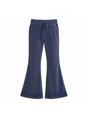 Aerie Womens Navy Velour Flared Lounge Pants Large